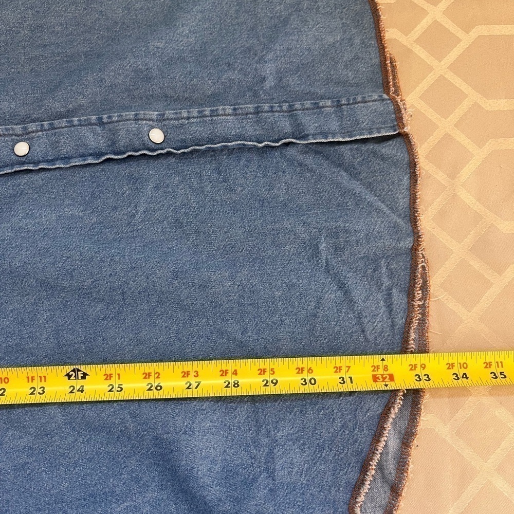 Wrangler Men Authentic Western Work Shirt Cowboy Cut Pearl Snap Classic Fit XXL - Picture 8 of 8